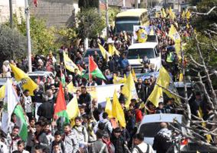 مسيرة دعم وتأييد للرئيس في سلفيت