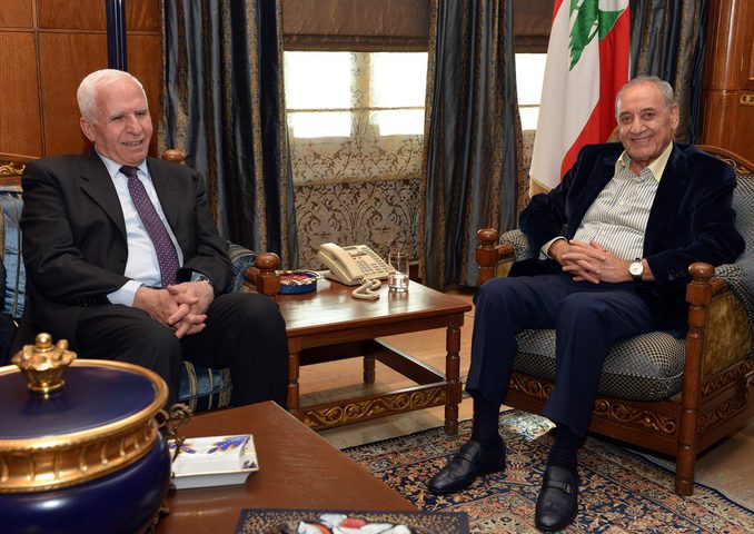 الأحمد وبري يؤكدان على ضرورة استقرار المخيمات الفلسطينية في لبنان