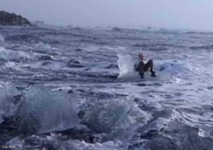 "ملكة الجليد" نسيت نفسها.. وأنقذها خفر السواحل بآخر لحظة