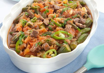 صينية البامية باللحم