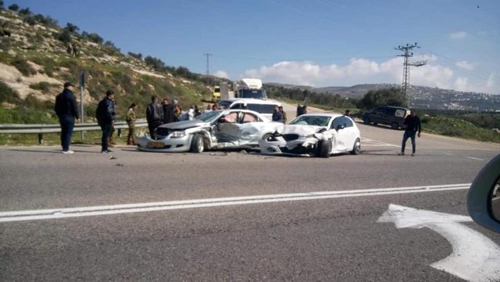 5 إصابات جراء حادث سير جنوب نابلس