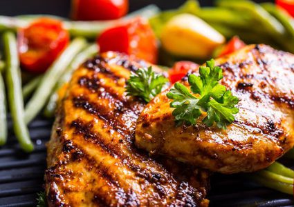 ستيك الخضراوات والدجاج