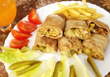 فطائر شاورما الدجاج