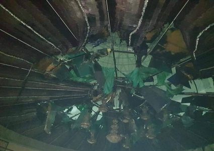 الاطفائية تسيطر على حريق بقاعة ليلتي في نابلس