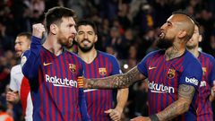 قطار برشلونة يدهس رايو فاليكانو بثلاثية