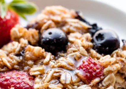 صينية الشوفان بالفواكه