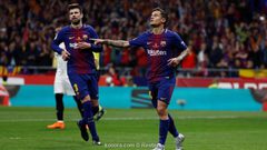 بيكيه يصرخ في وجه كوتينيو بمران برشلونة