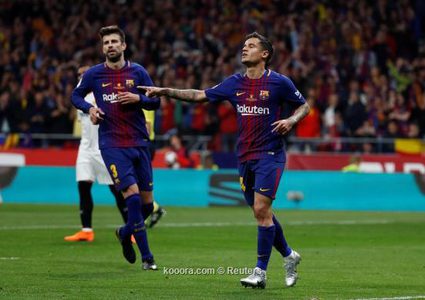 بيكيه يصرخ في وجه كوتينيو بمران برشلونة