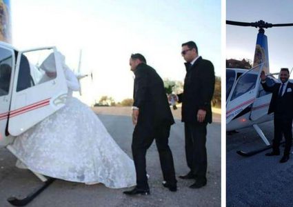 أردني يزف عروسه بـ"هليكوبتر".. ومغردون: فتحت علينا أبوابًا مغلقة