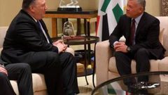 ملك الاردن يبحث السلام بالشرق الاوسط مع بومبيو وكوشنر وجرينبلات