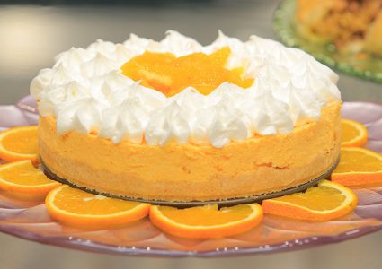 تشيز كيك البرتقال السهل