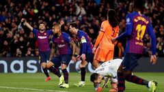 برشلونة يروض ليون بخماسية ويبلغ ربع نهائي دوري الأبطال