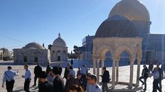 مستوطنون يتظاهرون أمام أحد أبواب القدس القديمة