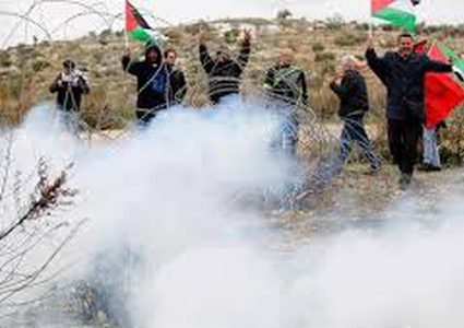 إصابات بالاختناق عقب قمع مسيرة بلعين الأسبوعية