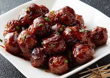 كرات اللحم بصلصة الكرز