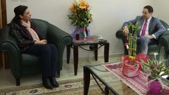 عوض تستقبل السفير المصري لدى دولة فلسطين