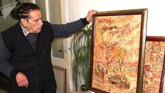 سوري في الثمانينات يرسم ببروات أقلام الرصاص لوحات عن الحب والوطن