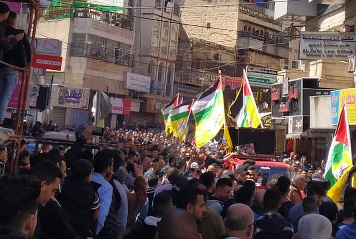 نابلس تشيع الشهيدين حمدان ونوري