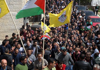 تشييع جثمان الشهيد احمد مناصرة من بيت لحم