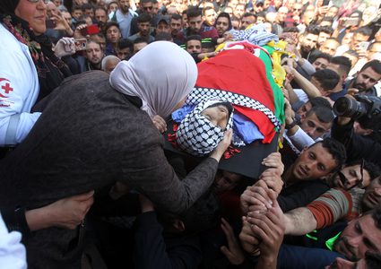 تشييع جثمان الشهيد احمد مناصرة من بيت لحم