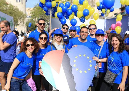 الاتحاد الأوروبي يشارك بماراثون فلسطين في بيت لحم