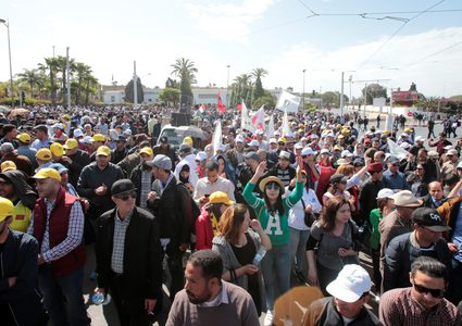 المغرب: مظاهرة للمعلمين تطالب بتحسين ظروف العمل
