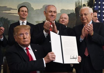 العالم العربي يرفض قرار ترامب بسيادة اسرائيل على الجولان