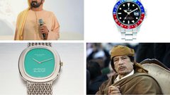 مقابل أرقام خيالية.. بيع ساعتي القذافي وبن راشد في مزاد علني