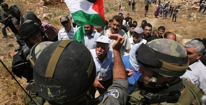 الاحتلال يقمع مسيرة لمناسبة يوم الأرض شمال نابلس