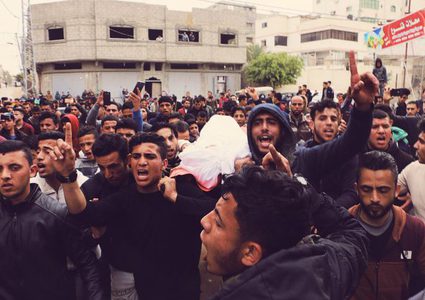 تشييع جثمان الشهيد محمد سعد بغزة