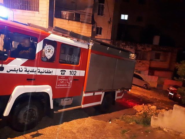 انهيار ترابي في نابلس