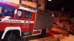 انهيار ترابي في نابلس