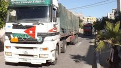 وصول شاحنة أردنية إلى غزة محملة بمستلزمات طبية وغذائية