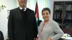 عشراوي تودع ممثل النمسا بمناسبة انتهاء مهامه