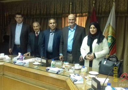 وفد من نقابة الصحفيين يلتقى امين عام اتحاد الصحفيين العرب