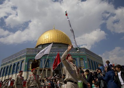 في ذكرى الإسراء والمعراج.. السلام الوطني الفلسطيني يصدح وسط القدس