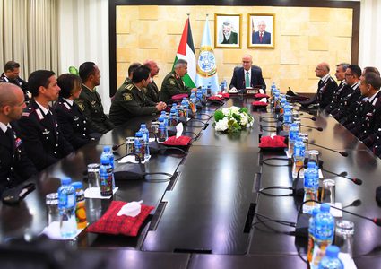 الحمد الله يستقبل طاقم التدريب الأمني الايطالي