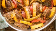 صينية الكفتة بالبطاطس والباذنجان