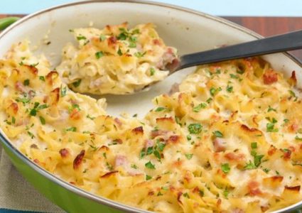 طاجن المعكرونة بالجبنة في الفرن