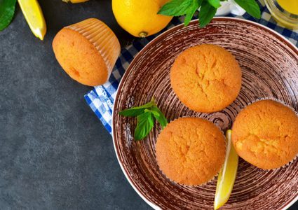 كب كيك الليمون بالقرفة