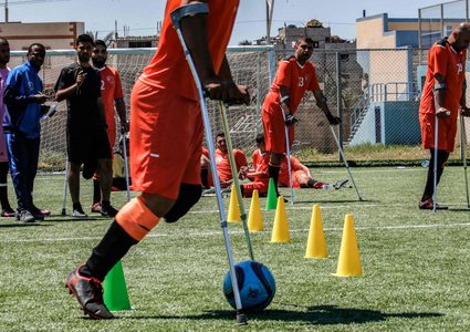 انطلاق أول دوري لكرة القدم لمبتوري الأطراف في غزة