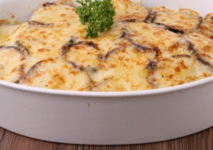 غراتان باذنجان بالجبن