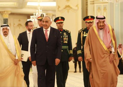 إجتماع بين رئيس وزراء العراق والملك سلمان