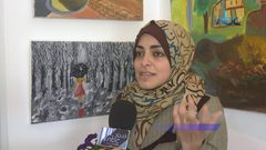 معرض درج الورد .. رسومات تجسد بها أمهات فلسطينيات واقعهن