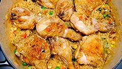 صينية أورزو باللحم في الفرن