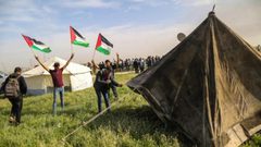 الاحتلال يطلق النار تجاه خيام العودة قرب حدود  غزة