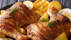 صينية دجاج وبطاطس بالفرن