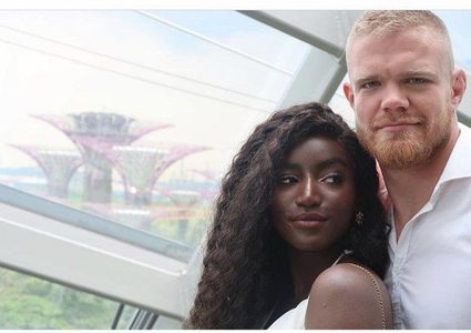 "صور" حفل زفاف عبير سندر وزوجها البريطاني الأشقر يخطف الأنظار