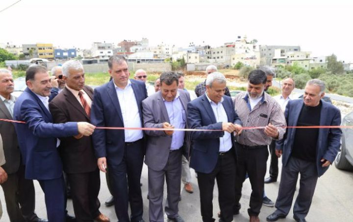 افتتاح شارع النبي الياس جيوس شرقي قلقيلية