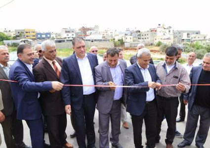 افتتاح شارع النبي الياس جيوس شرقي قلقيلية